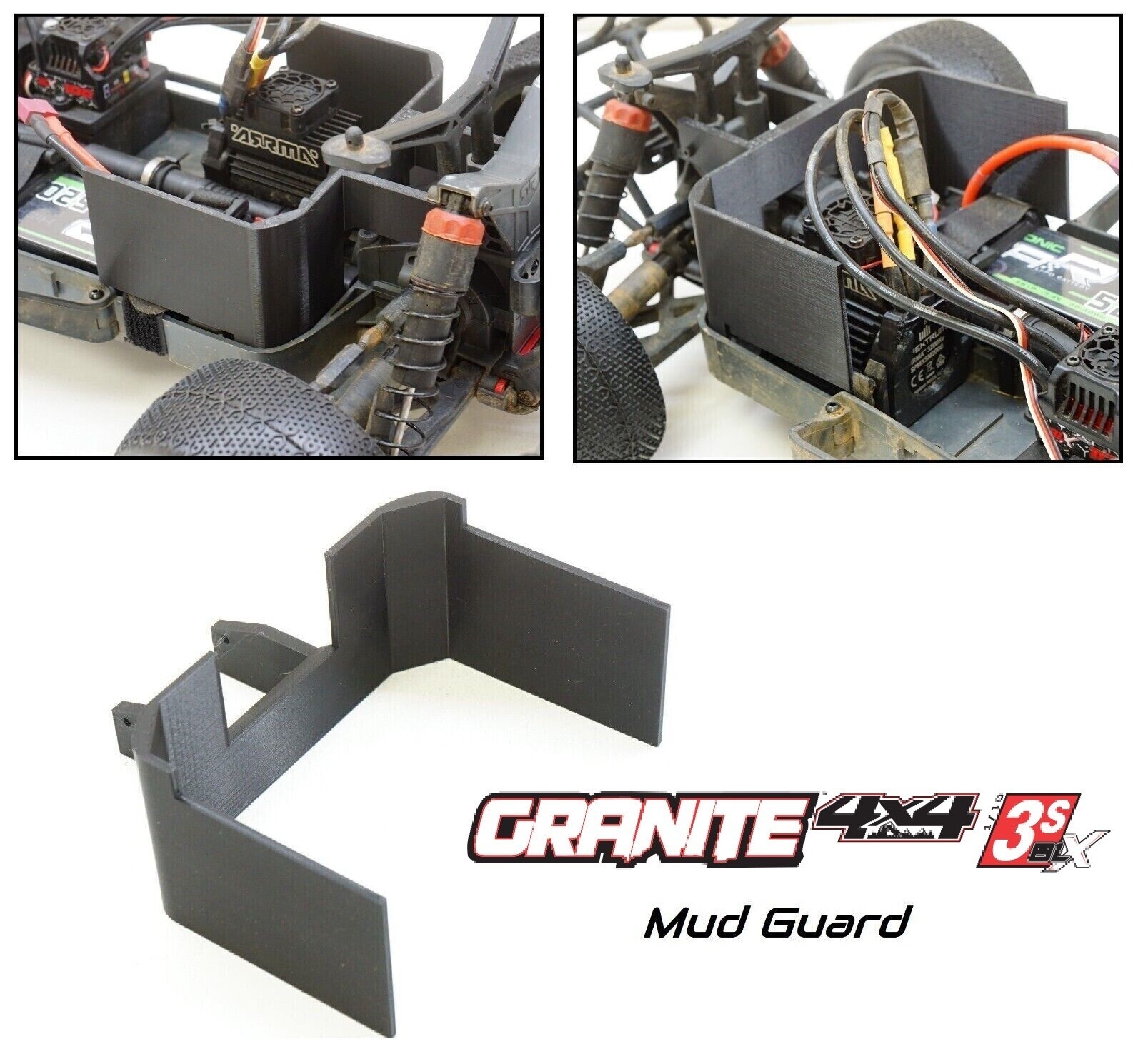 Upgrade Back Cover Chassis Dirt & Mud Guard for Arrma Granite V3 3s & Big Rock
