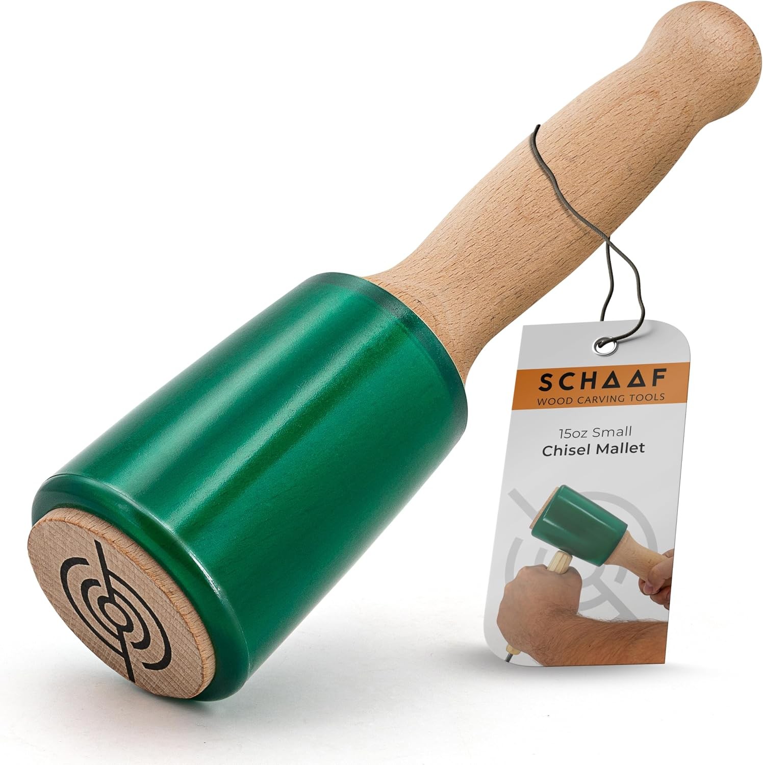 Precision Wood Carving Mallet 15oz Comfortable Handle Non-Marring Urethane Head