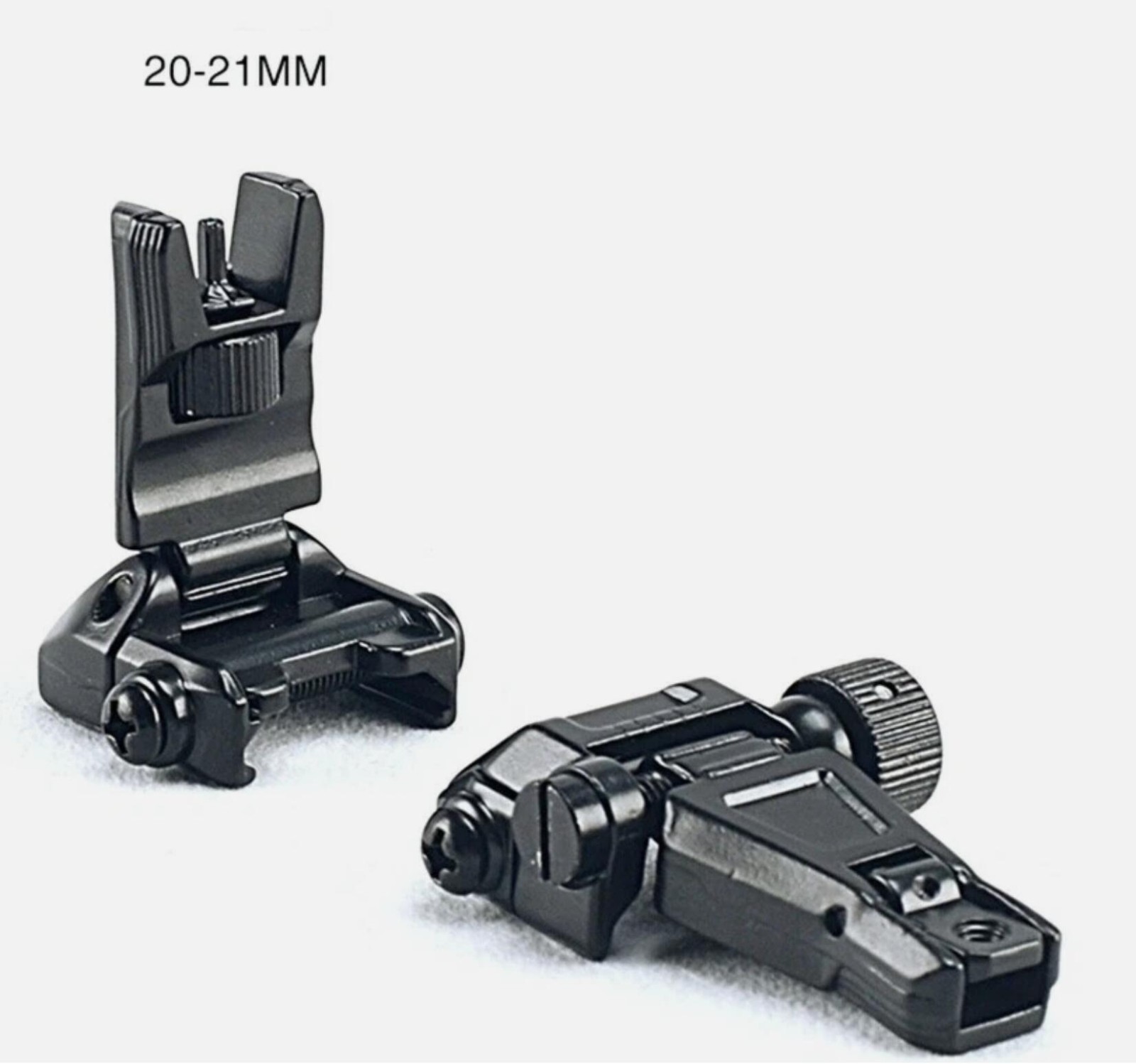 1 Pair Sight T actical Low Profile Metal Sights Folding Iron Front & Rear Se