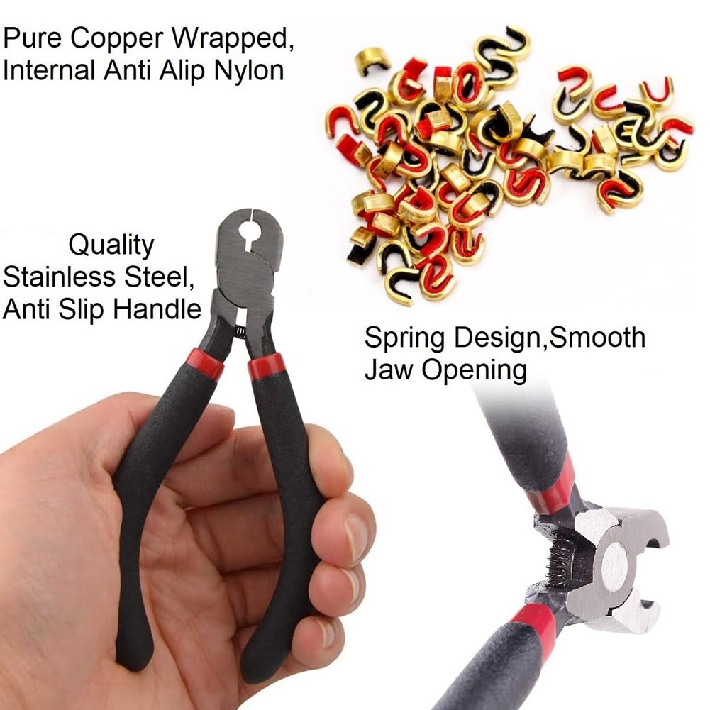 Bow String Nocking Points Set with T Square Ruler Nocking Buckle Pliers and9998