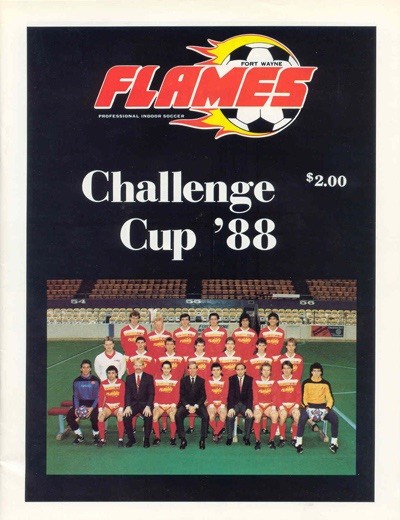 Fort Wayne Flames Vintage Challenge Cup 88 Program Cover On 12x8in Metal Sign