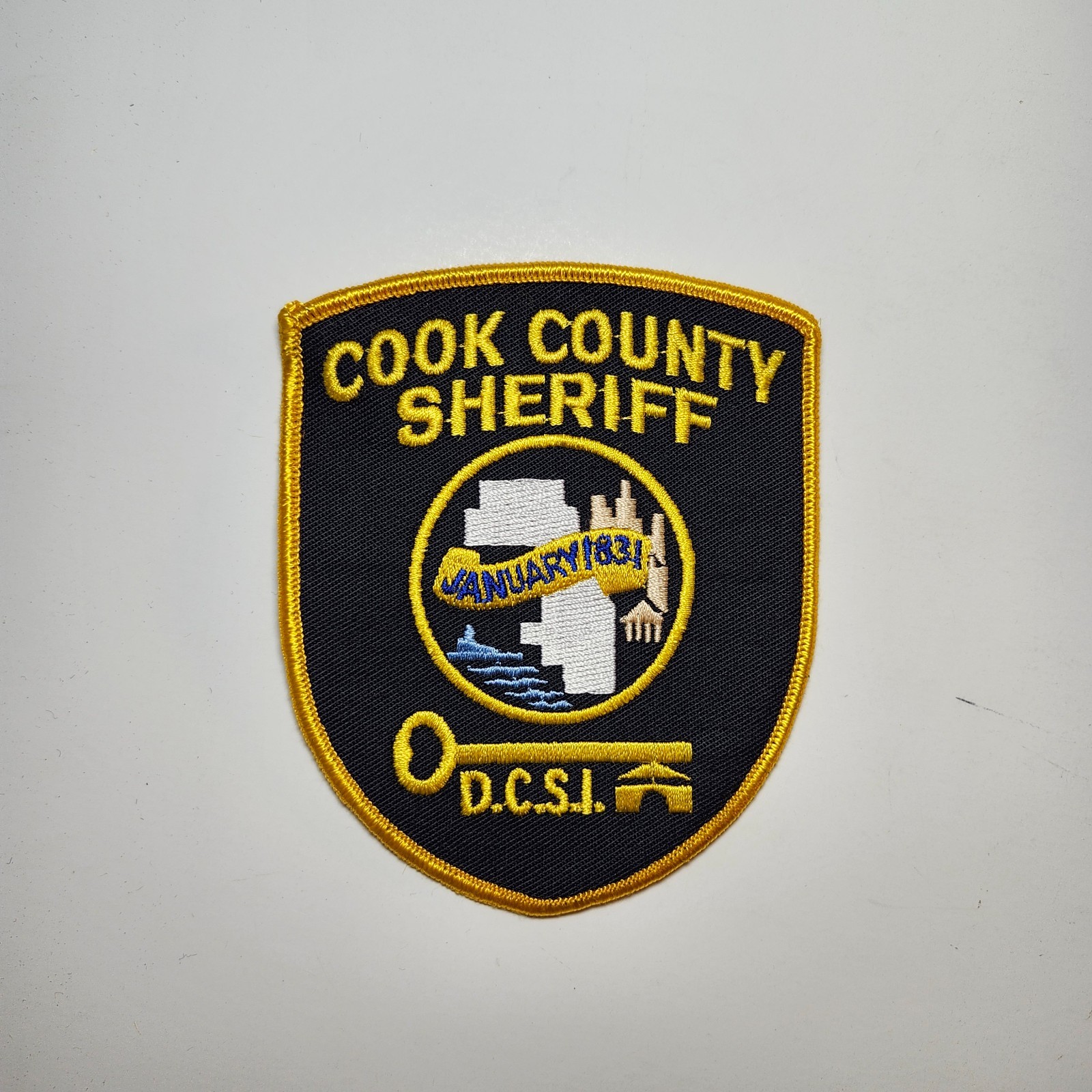 COOK COUNTY SHERIFF DCSI | Embroidered Shoulder Shield Patch [Chicago IL area]