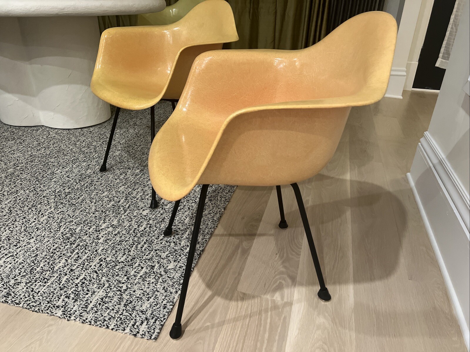 Eames Vintage Fiberglass Chairs Pair Of 2