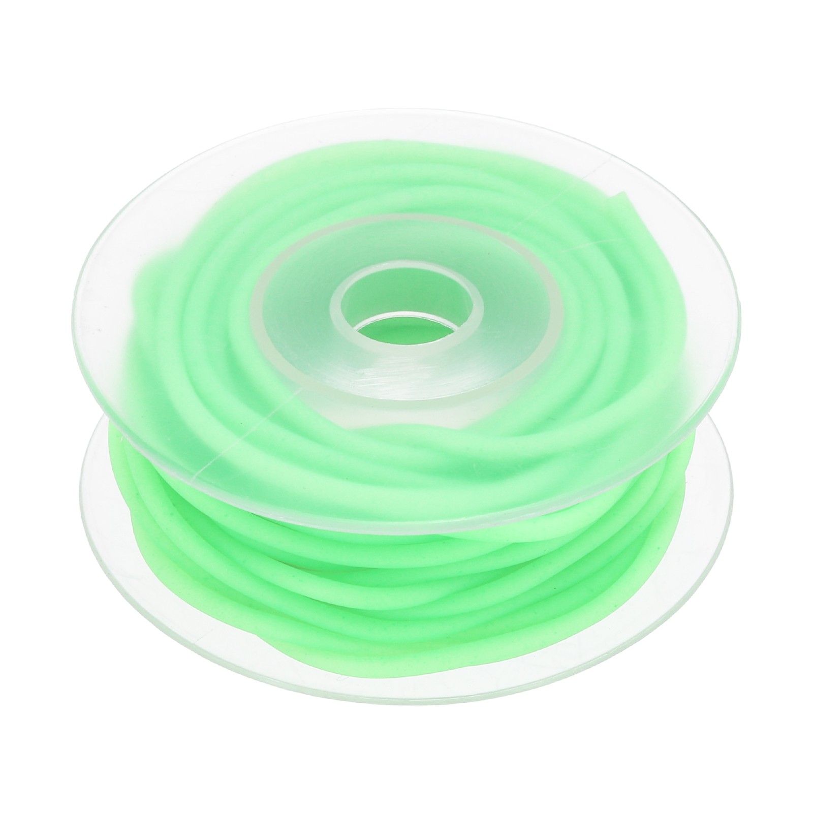 2mm 5.5yards Hollow Pipe Rubber Cords Tubing Silicone Pipes, Pale Green
