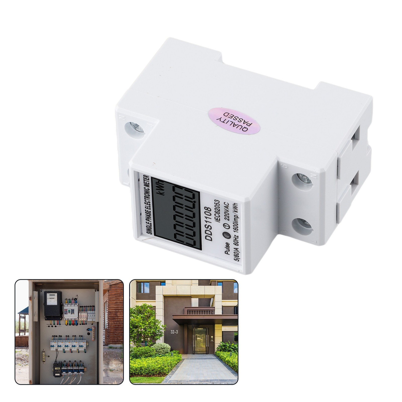 Functional Energy Meter Single-phase Plastic Easy To Install Efficient