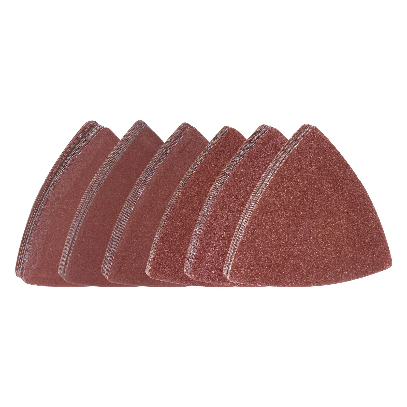 60pcs 120/150/180/240/320/400 Grits 80mm Aluminum Oxide Triangular Sandpaper Pad