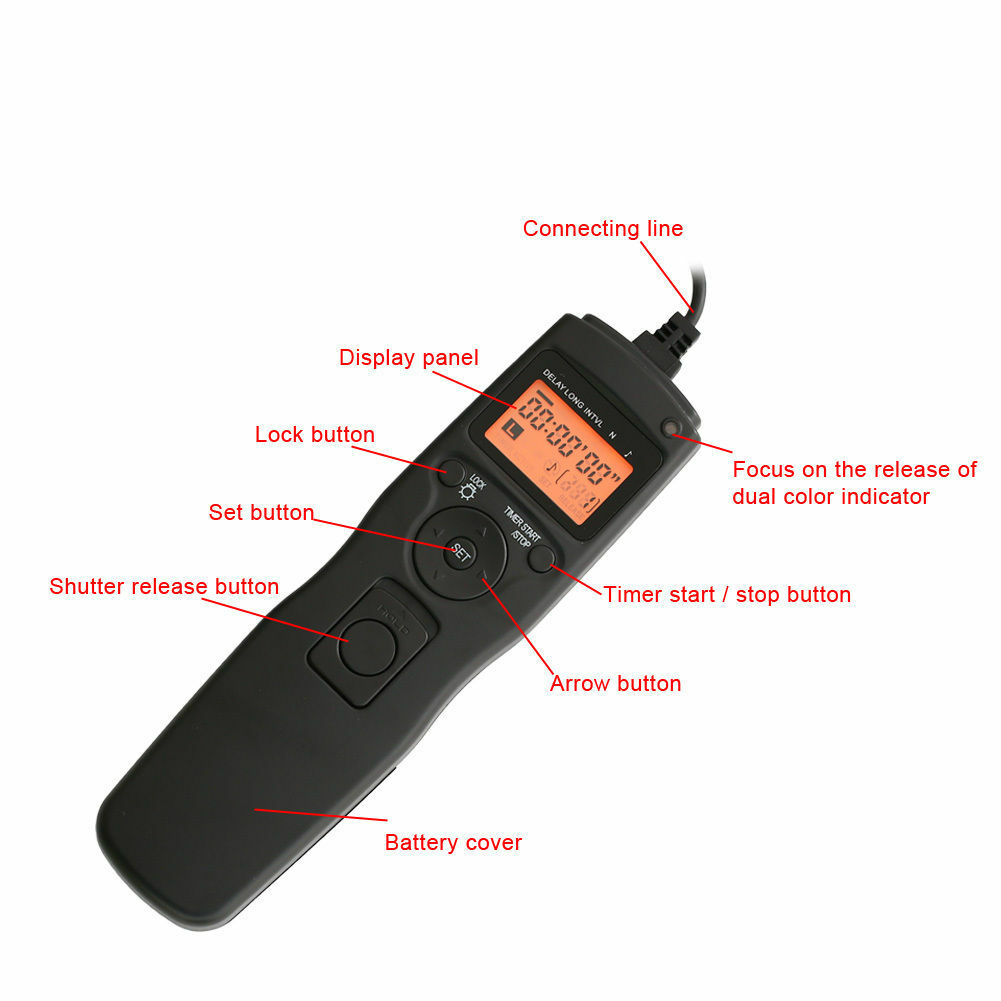 Timer Remote Shutter Release Control For Canon EOS 7D 6D 5D 5DII 5DIII 7D 1D 1DS