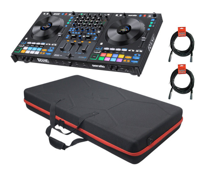 Rane FOUR Advanced 4-Channel Stems DJ Controller + Carry Bag & XLRs
