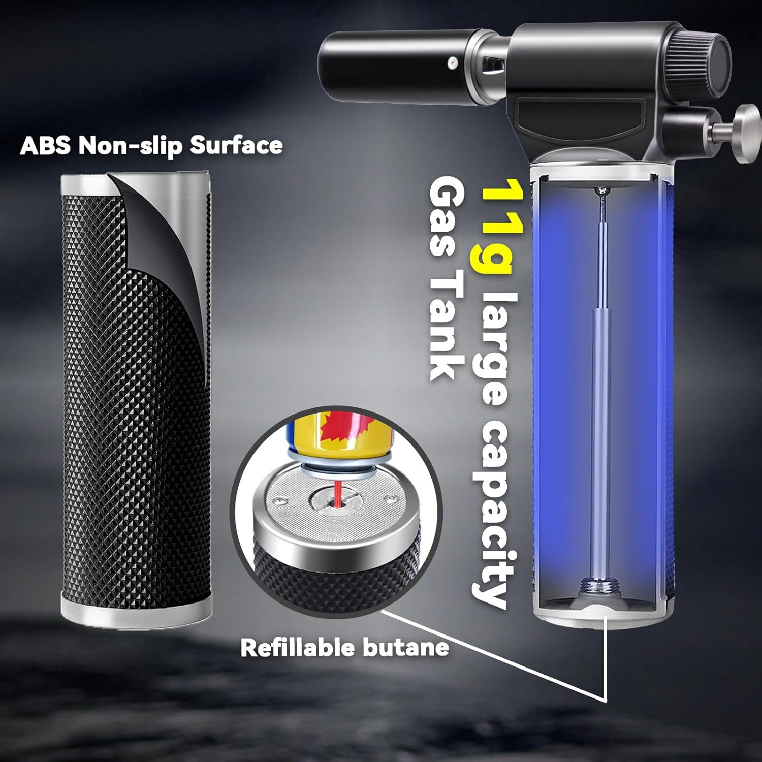 Butane Torch Refillable Kitchen Torch Lighter Jet Flame Cooking Torch Creme Brul