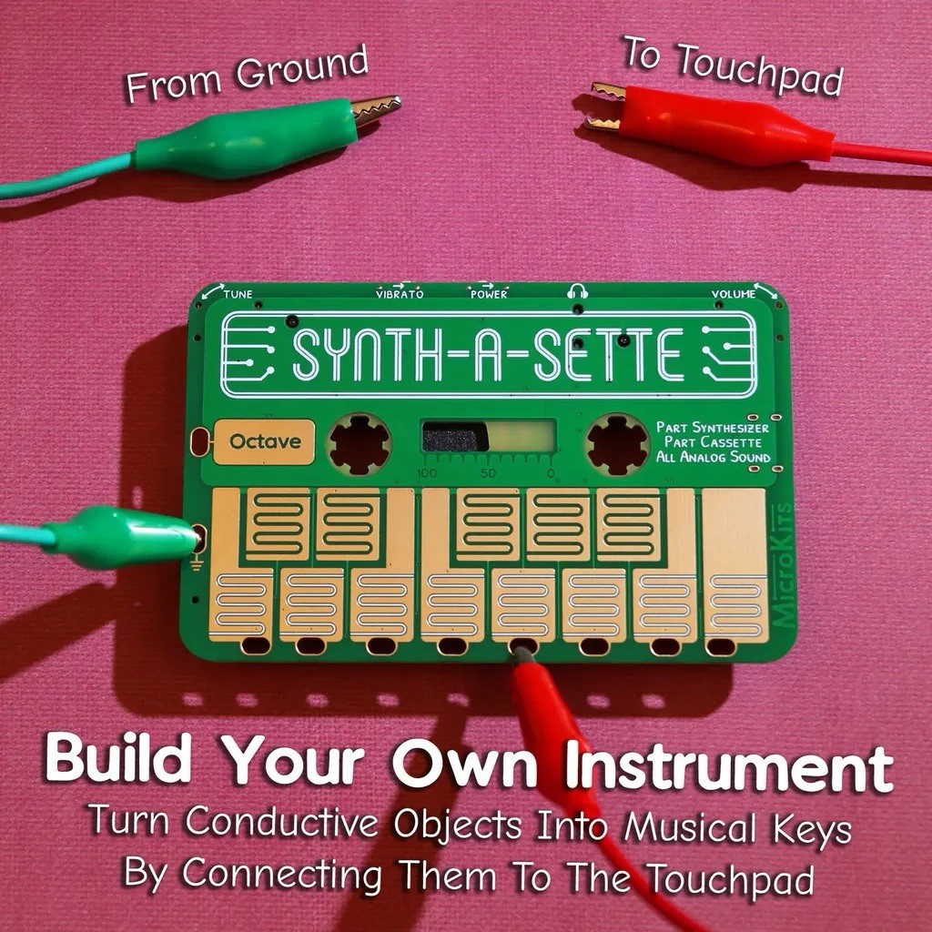 MicroKits SYNTH-A-SETTE Synth A Sette Pocket Synthesizer + Musical Keyboard NEW