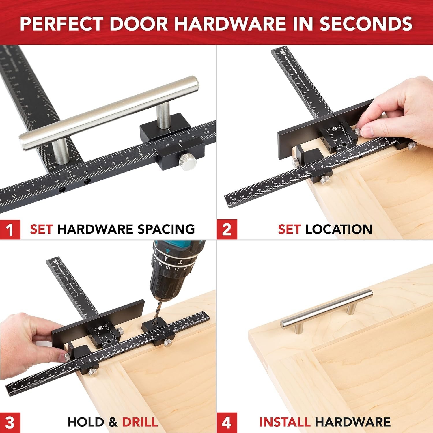 Original Cabinet Hardware Jig - Made in USA - Most Accurate Tool for Knobs and P