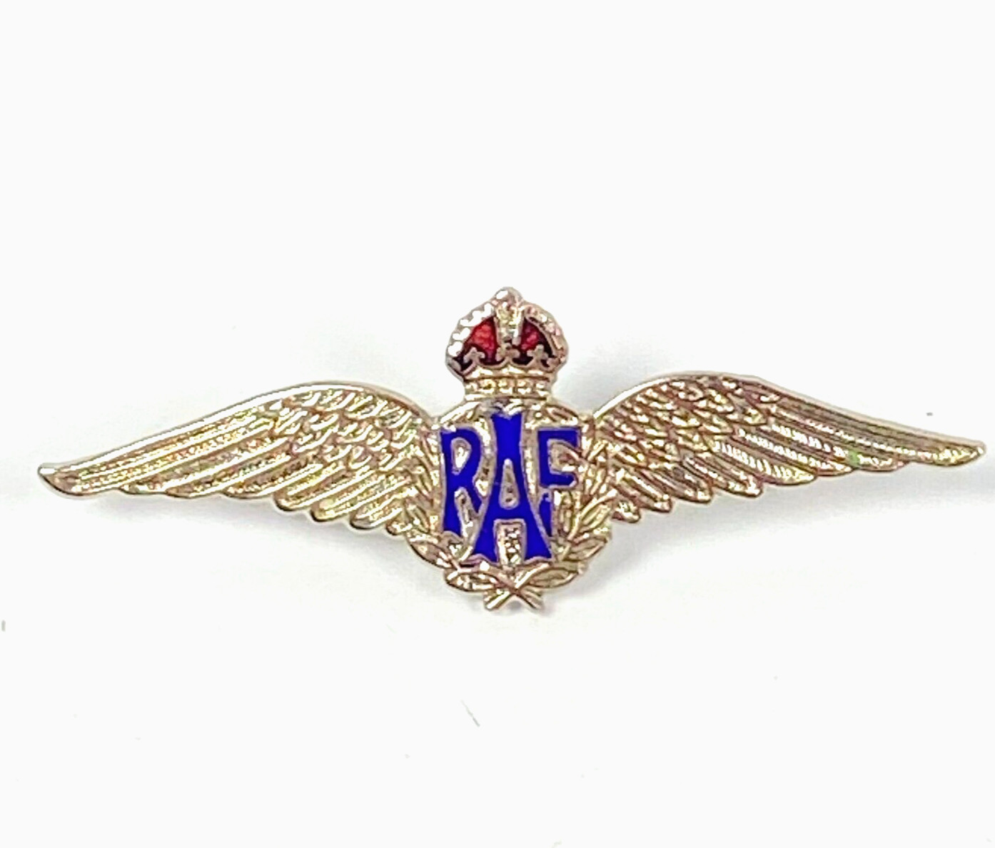 Vintage Royal Air Force Military RAF Pin Star & Wings United Kingdom Silver Tone