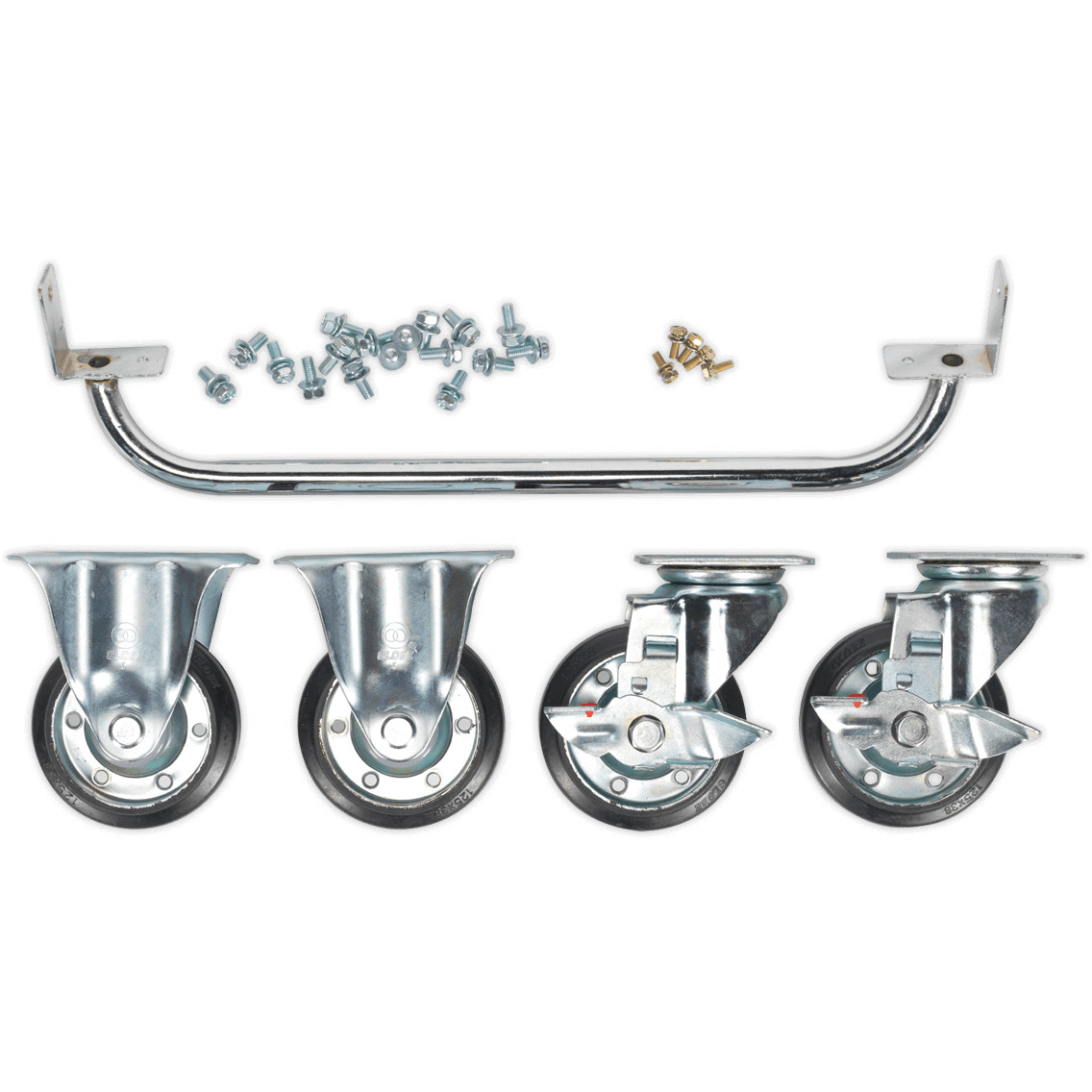 Sealey 5 Piece Industrial Handle and Wheel Kit for 565mm Cabinets