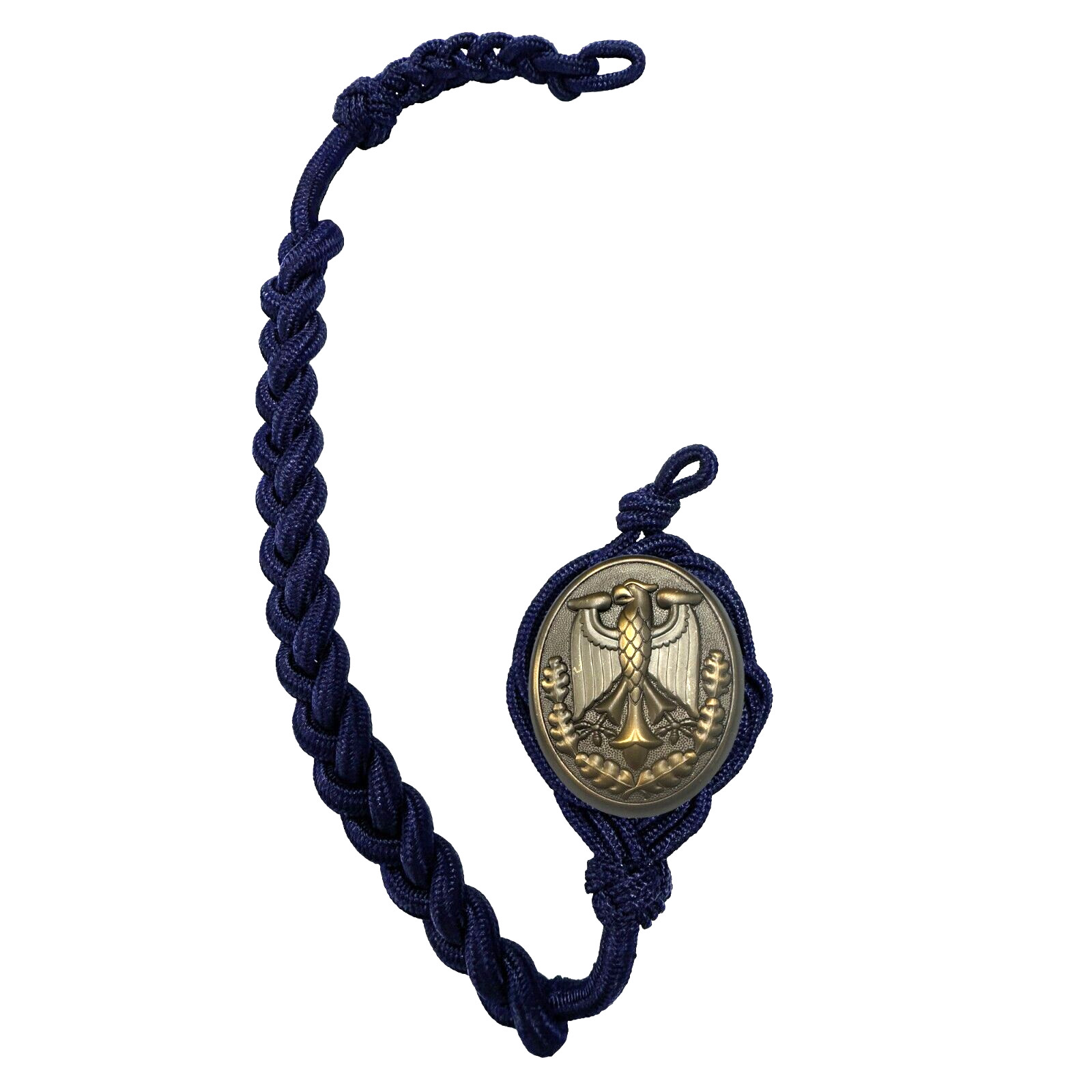German Schutzenschnur Marksmanship Navy blue Cord with Bronze Badge (each)