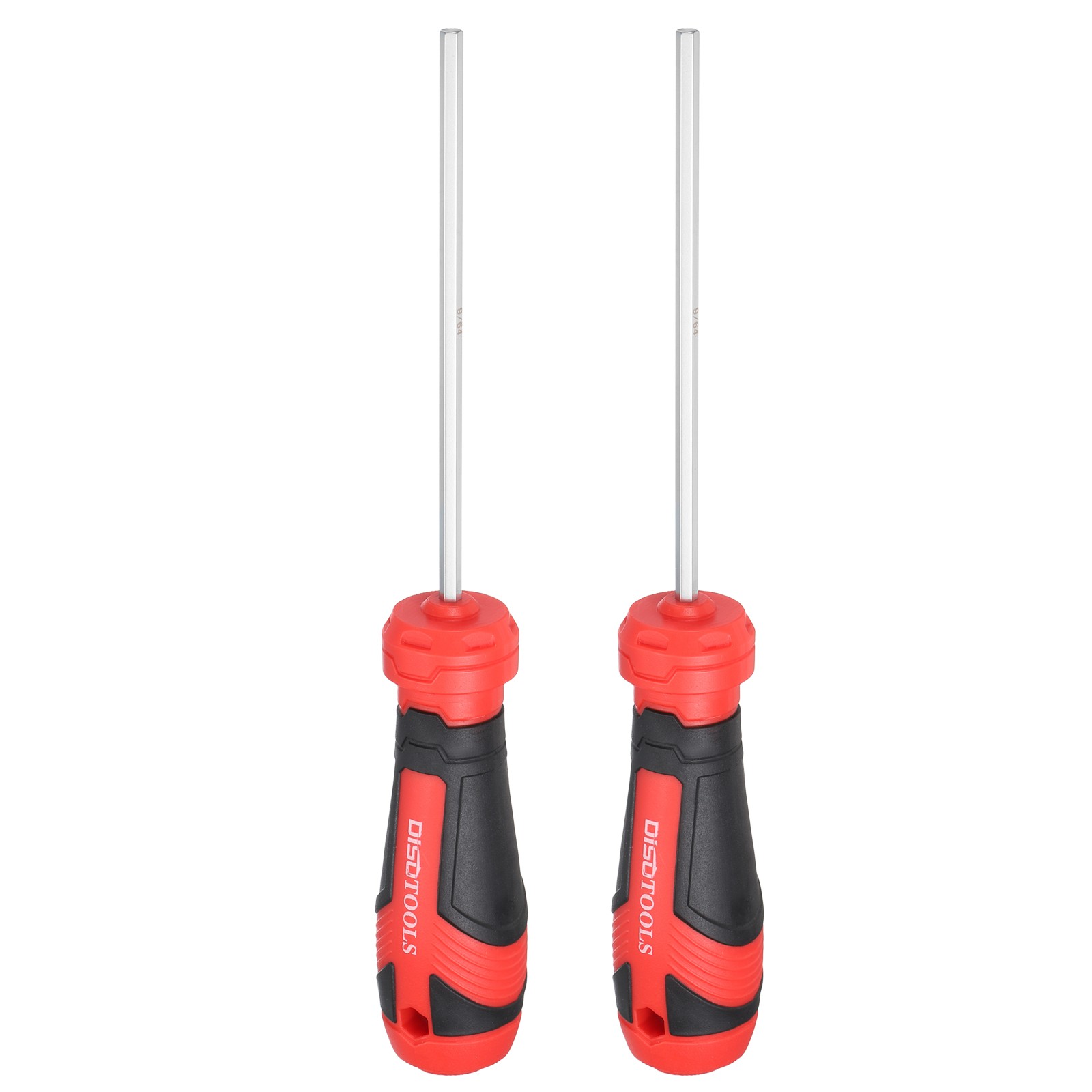 2pcs 9/64" Hex Screwdriver Magnetic Screwdrivers S2 Alloy Steel Silver