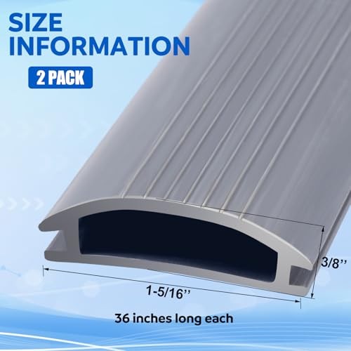 2 Pcs Vinyl Replacement Insert for Adjustable Height Aluminum 36 Inch Gray