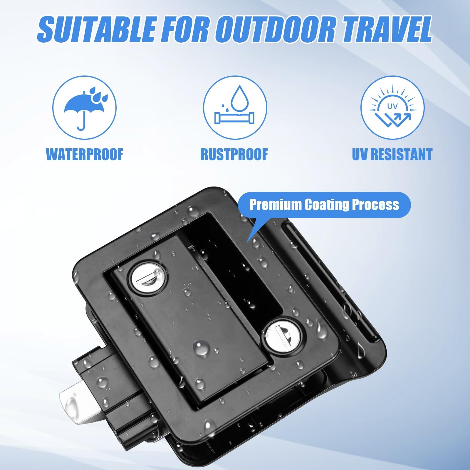 RV Entry Door Lock Replacement Paddle Deadbolt Latch for Trailers and Campers