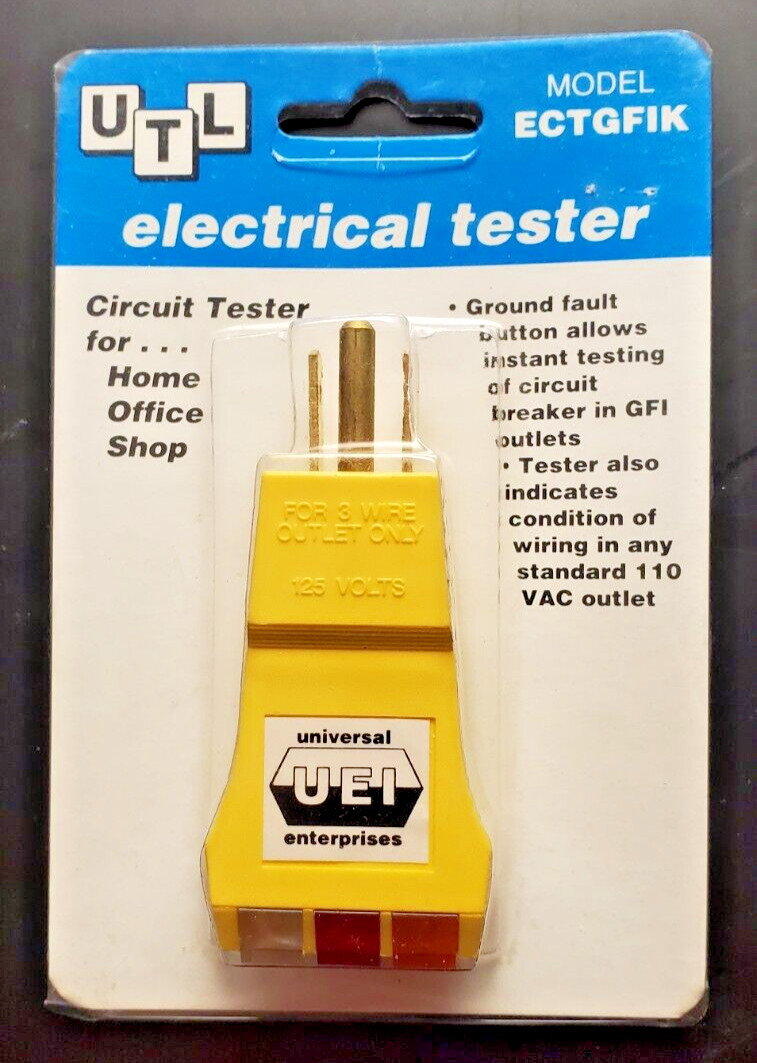 Electrical Tester Outlet Receptacle  Faulty Wire Finder Color Coded Wall Plug