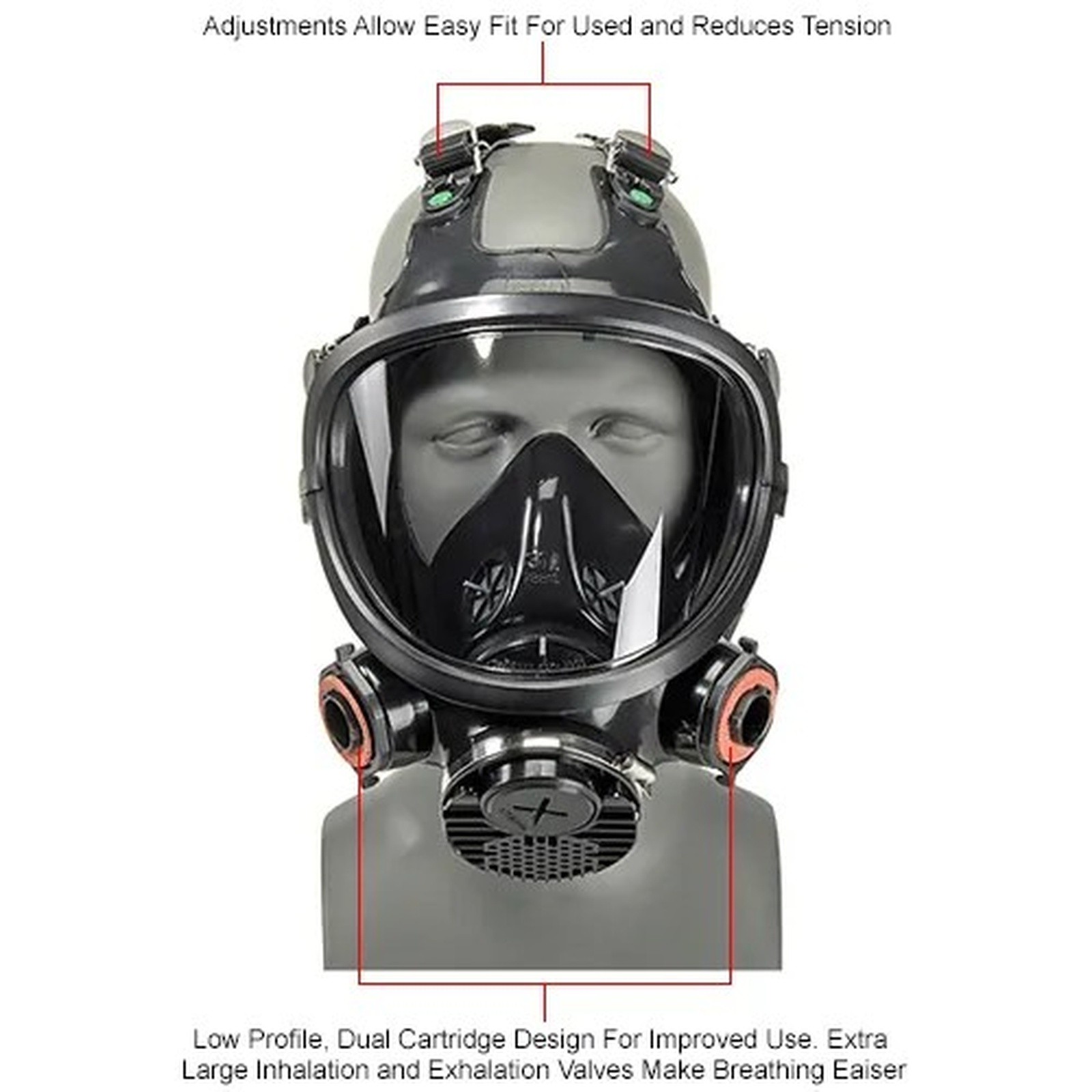 3M? Full Facepiece Reusable Respirators, Large, 7800S-L