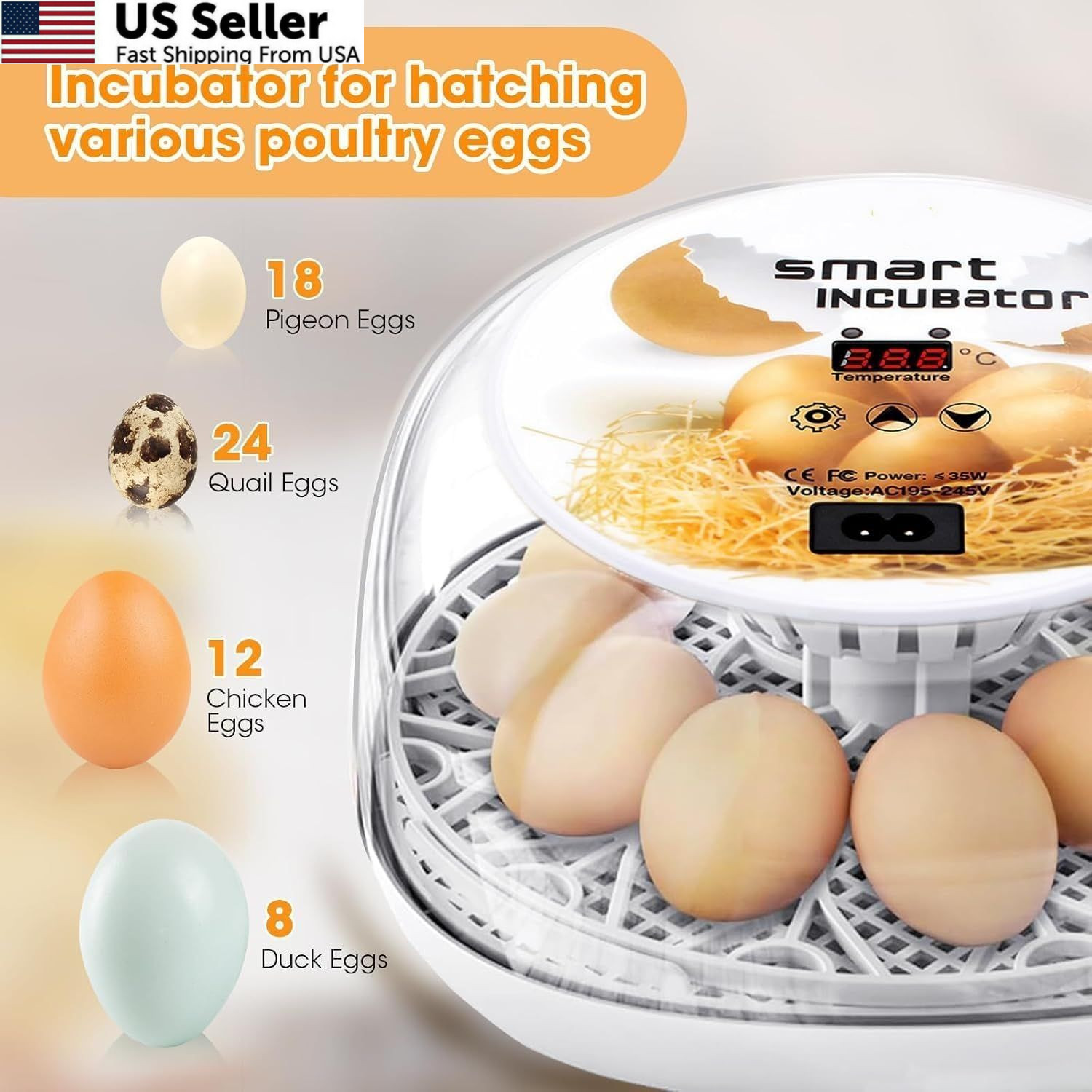 Incubators for Hatching Eggs, Chicken Waterer Cups, Automatic Egg White