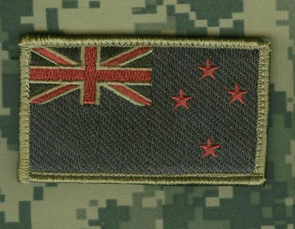KANDAHAR JSOC NATO ISAF ALLIED COALITION vêlkrö FLAG PATCH: New Zealand Subdued