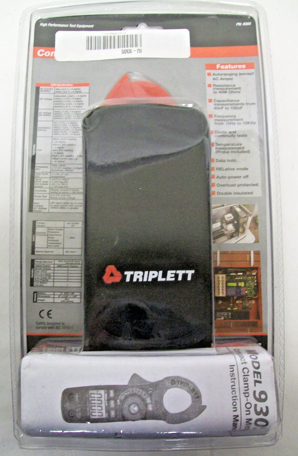 Triplett Model 9305 Compact Digital Clamp On Meter. New in Package