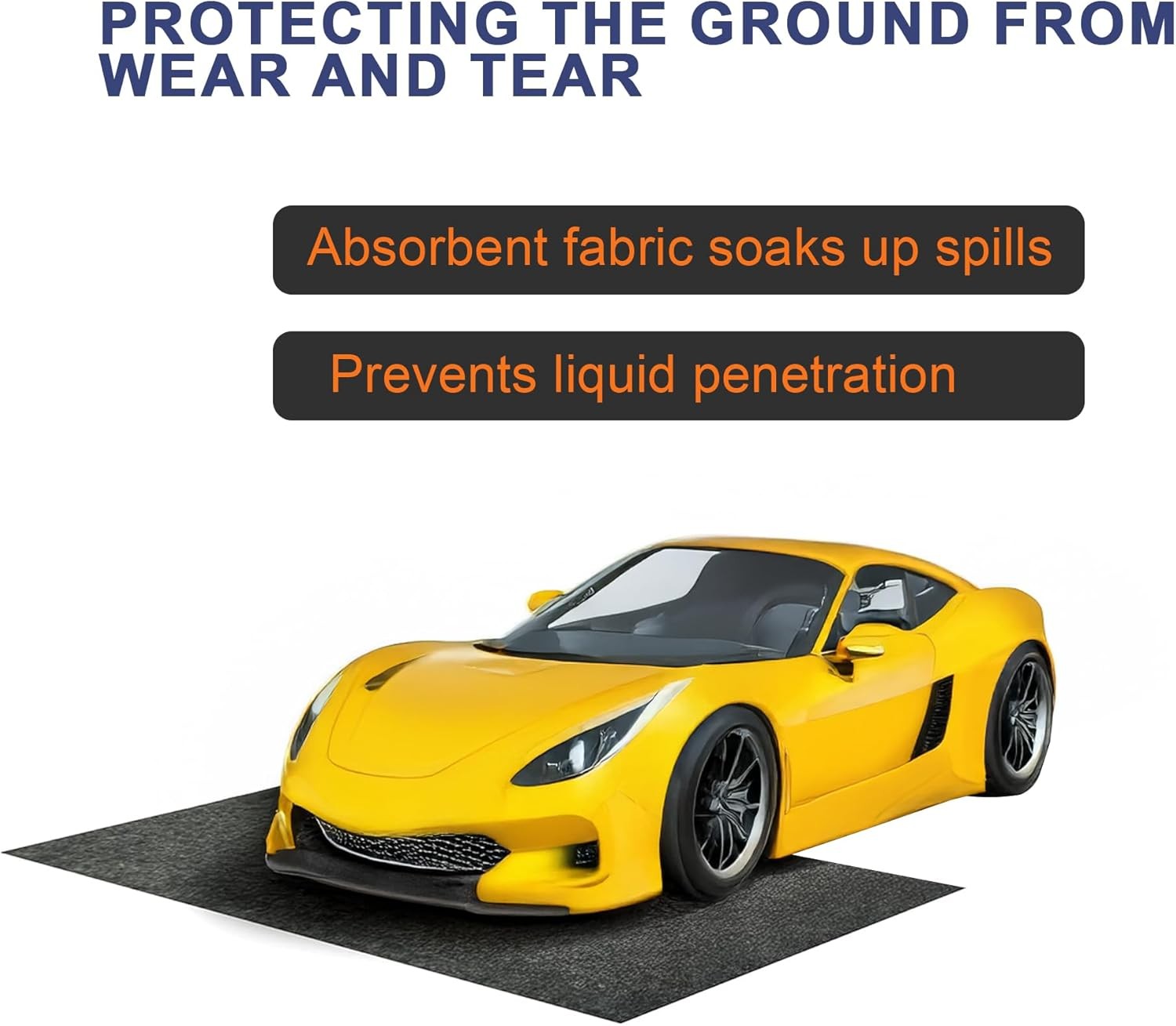 60“ × 72” Oil-Resistant Mat - Mat Waterproof, Oil-Absorbent, Reusable, Washable