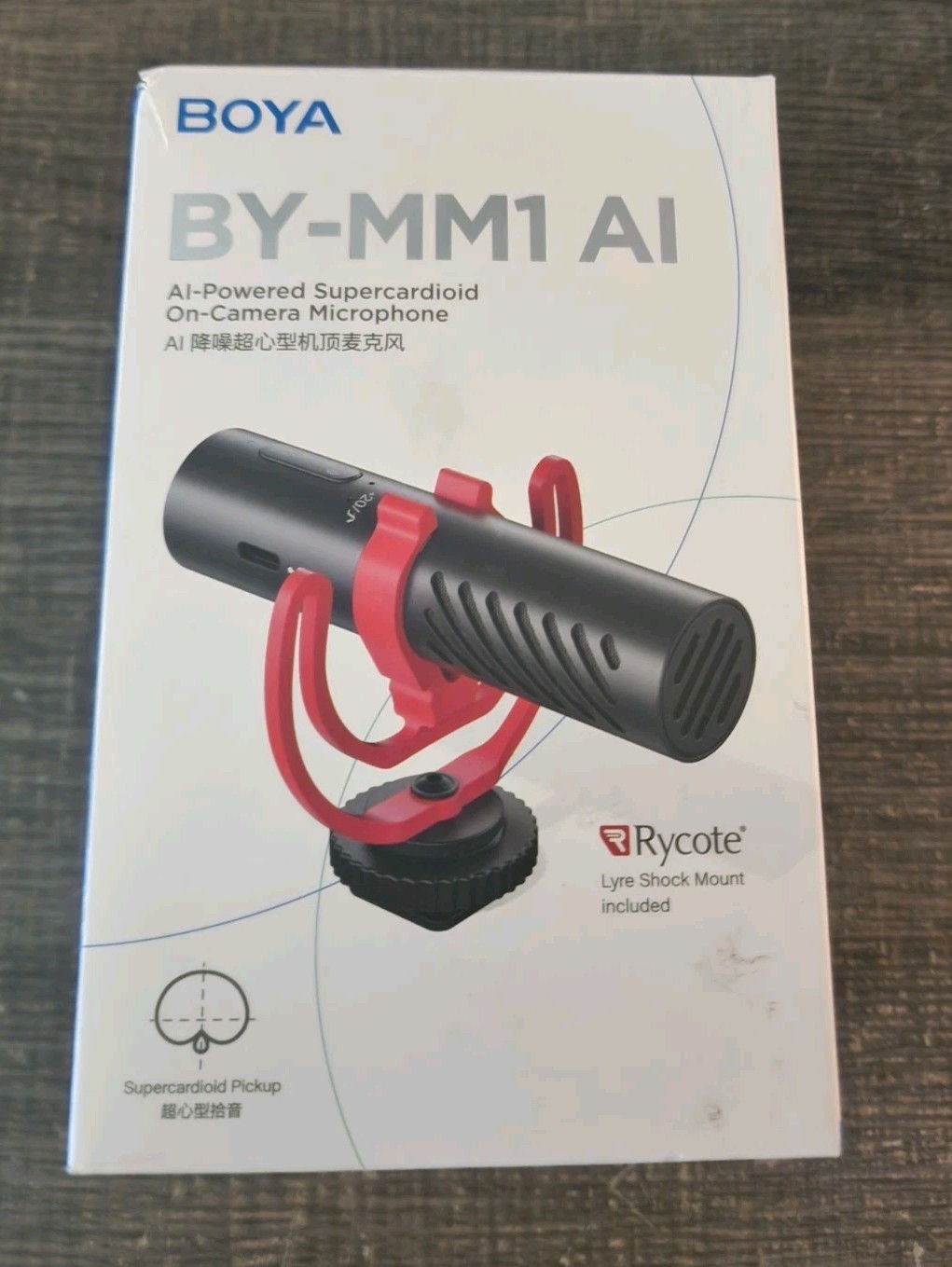 BOYA BY‑MM1 AI On‑Camera Shotgun Microphone With AI Noise Cancellation