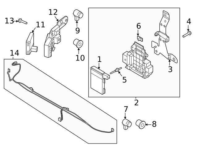 Genuine Ford Radar Sensor Bracket ML3Z-14D189-E