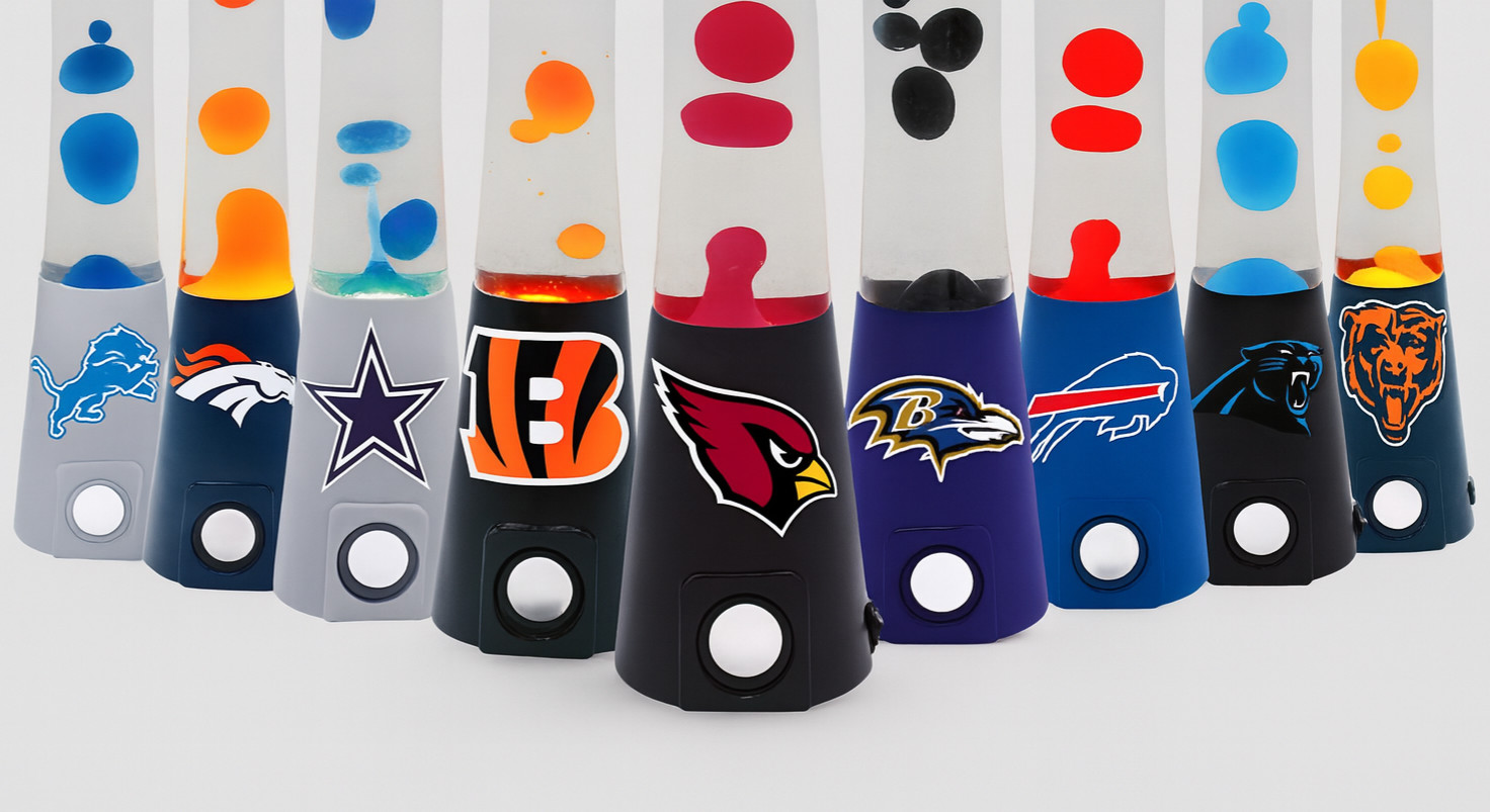 [NEW] NFL Team Magma Lamp Bluetooth Speaker 16.5" Lava Lamp – Choose Team
