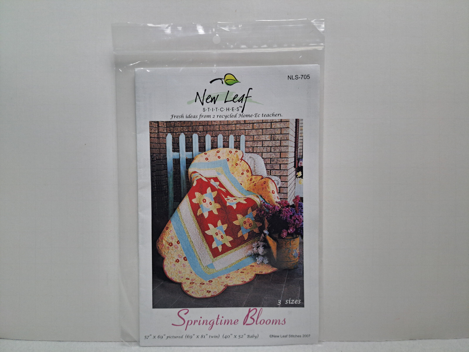New Leaf Stitches Quilt Pattern - Springtime Blooms (3 Sizes) #NLS-705 - Uncut