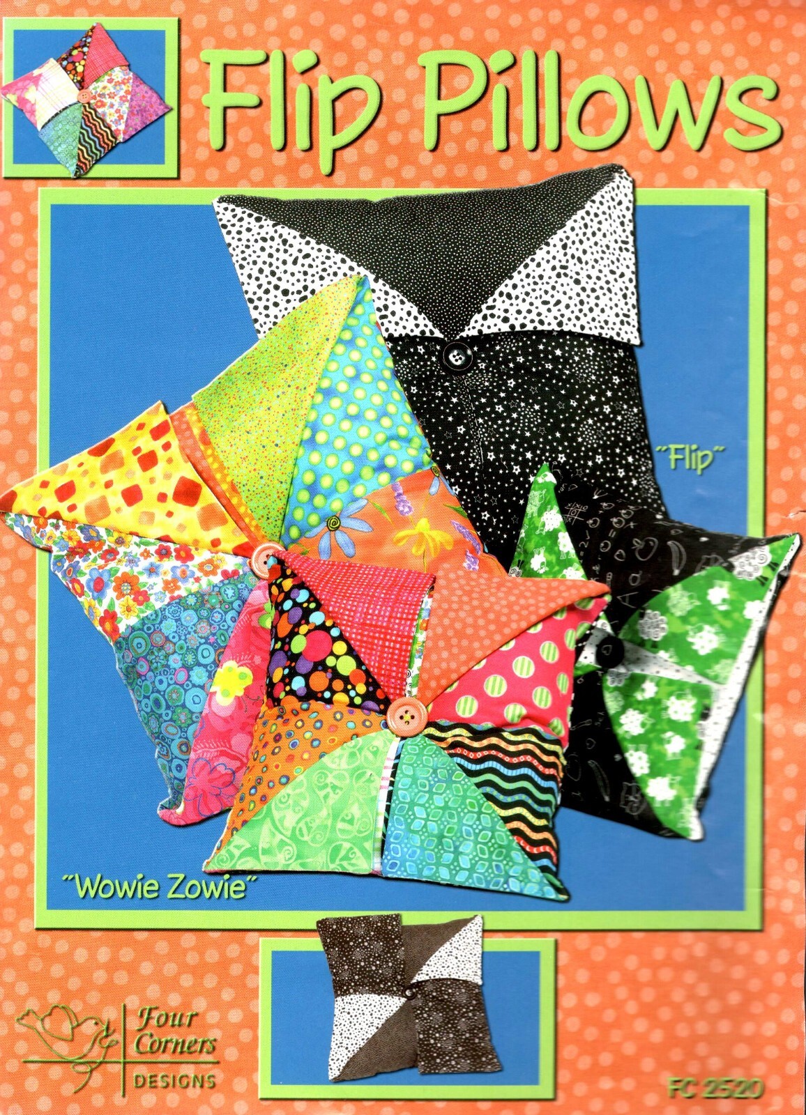 Flip Pillows Craft Sewing Pattern by Four Corners FC2520