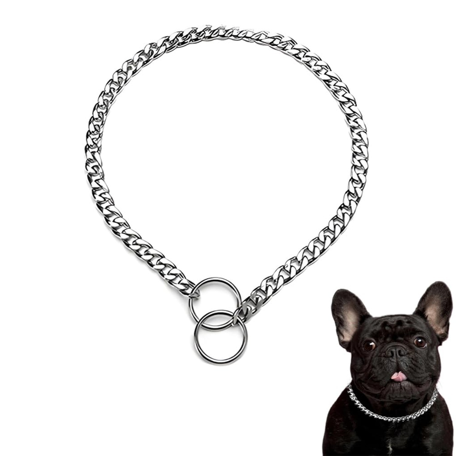 Dog Collars for Small Dogs,Heavy Duty Martingale Slip Dog Chain Puppy Collar ...