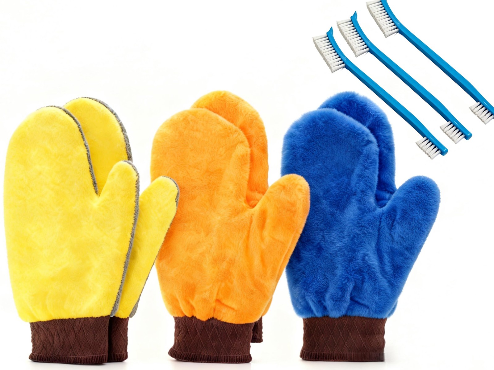 6 Pcs Washable Reusable dusting gloves microfiber gloves for plants - for Car...