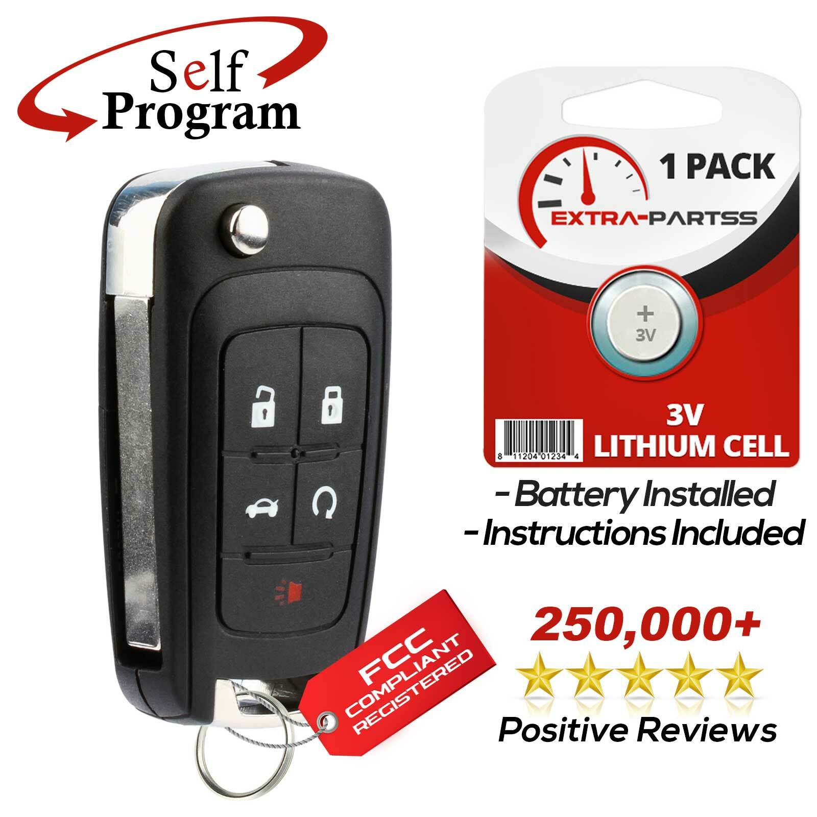 For 2010 2011 2012 2013 2014 2015 2016 Buick Lacrosse Keyless Remote Key Fob