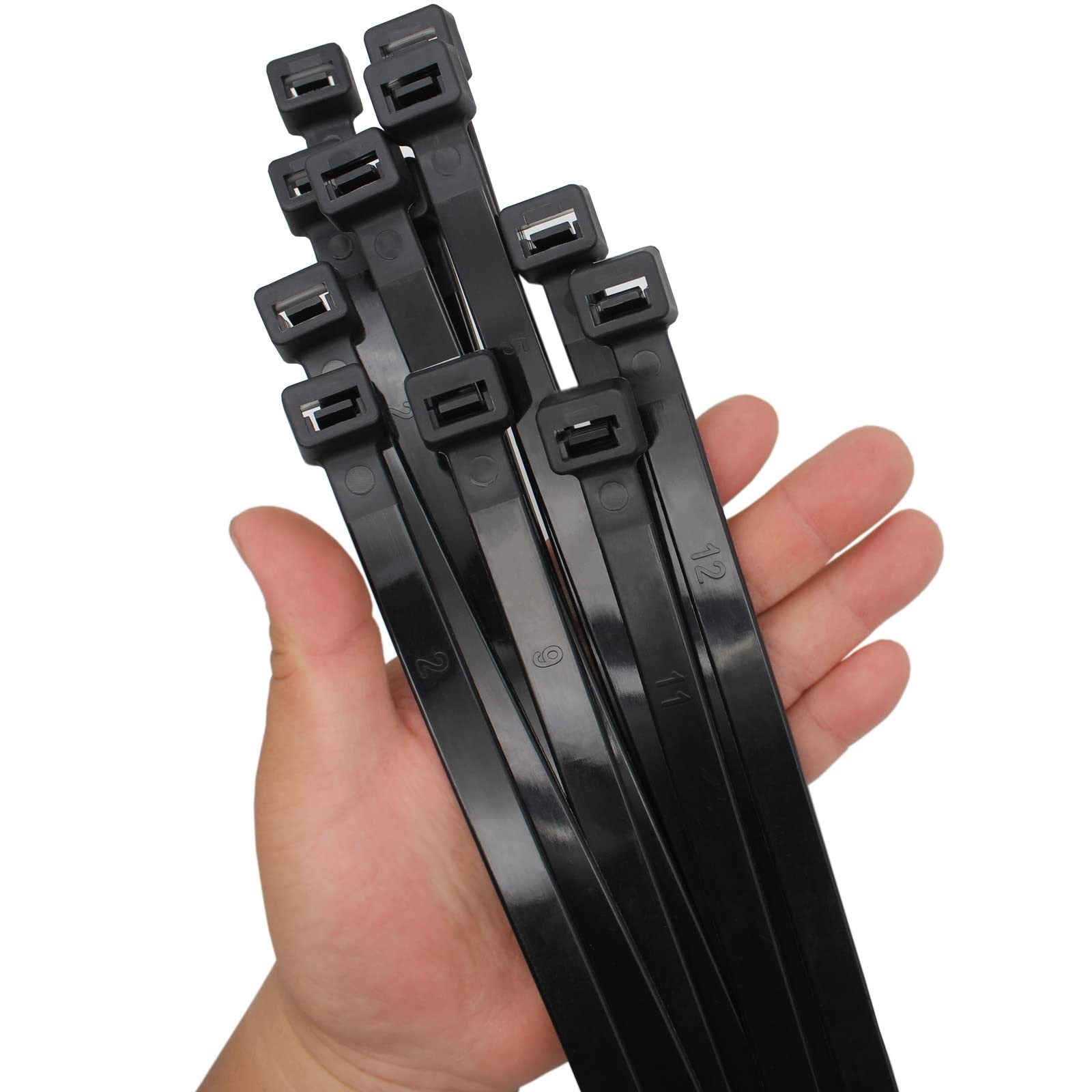 Extra Long Zip Ties 24 inch Heavy Duty with 250 lbs, Large Zip ties,12 Pcs