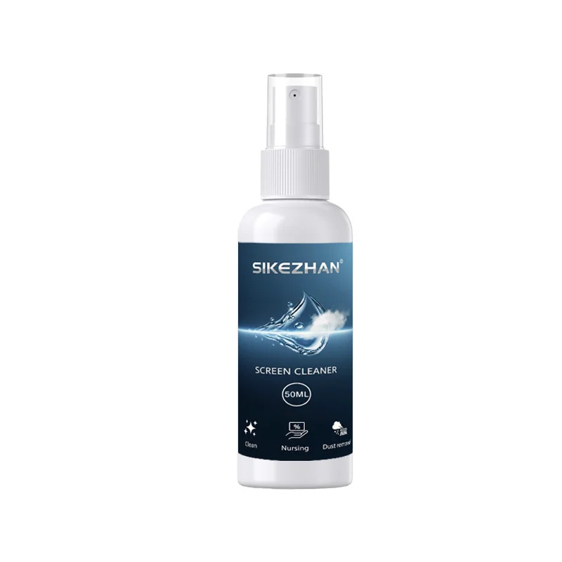 Screen Cleaner 50Ml + Microfiber Polishing Cloth, Streak‑Free Phone/Laptop/Table