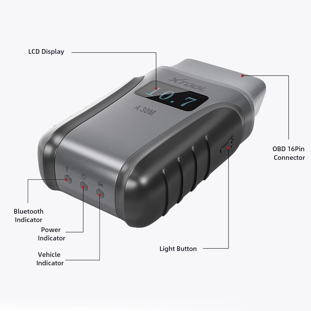 XTOOL A30M V2.0 OBD2 SCanner All System Auto Diagnostic Tool Bluetooth 19+Reset