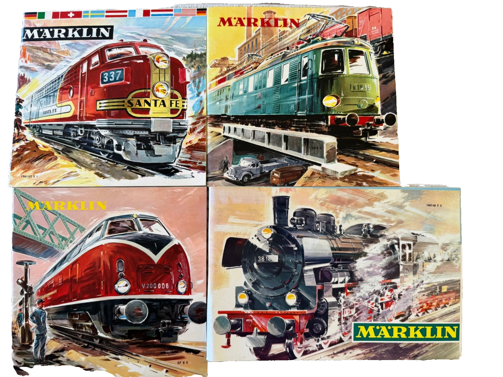 4 years Vintage Catalog  1957 -58 61 67 MÄRKLIN MODEL RAILROAD  in ENGLISH (NEW)