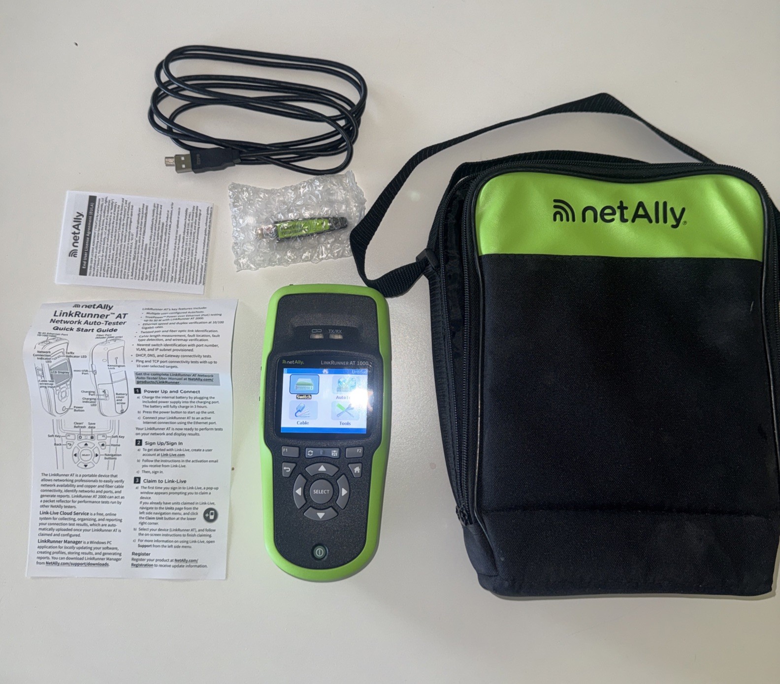 NetAlly LinkRunner at 1000 CABLe testing/Locator+ Wire Mapper Used