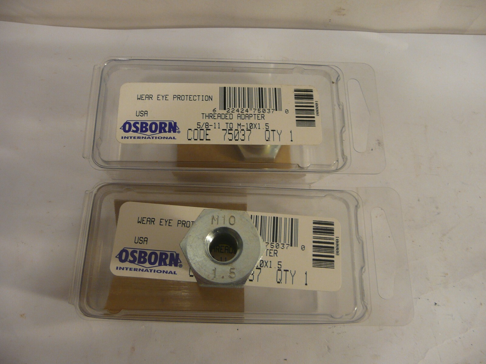 NEW LOT OF 2 GENUINE OSBORN 75037 THREADED ADAPTERS 5/8-11 TO M-10X1.5