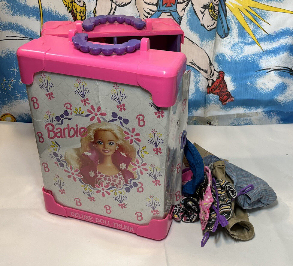 VINTAGE BARBIE Carry Case 1993 Dresses Accessories Handbag Shoes Combs Parts Lot