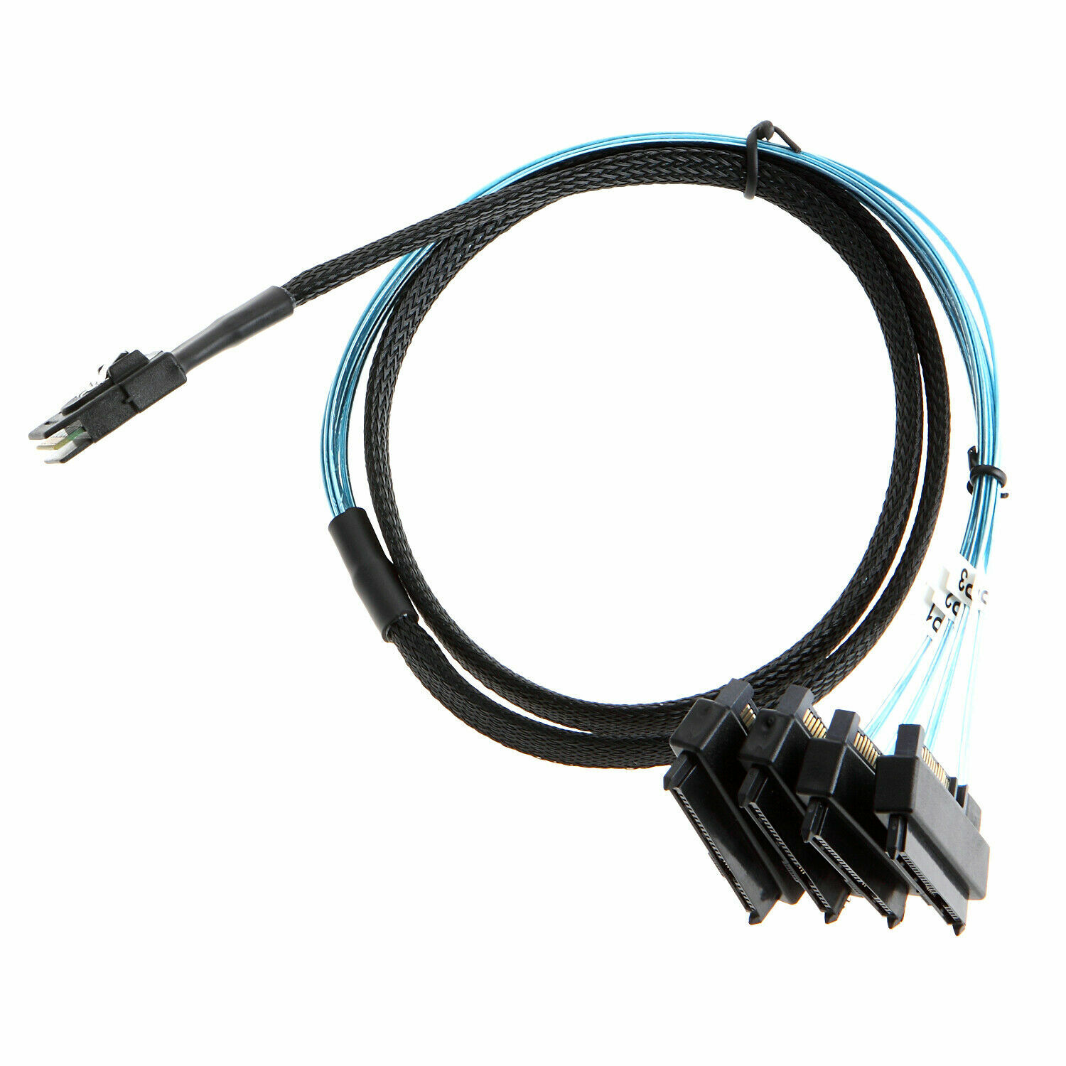 Mini SAS 36P SFF-8087 to 4 SFF-8482 Connectors With SATA Power Cable 3FT 1M