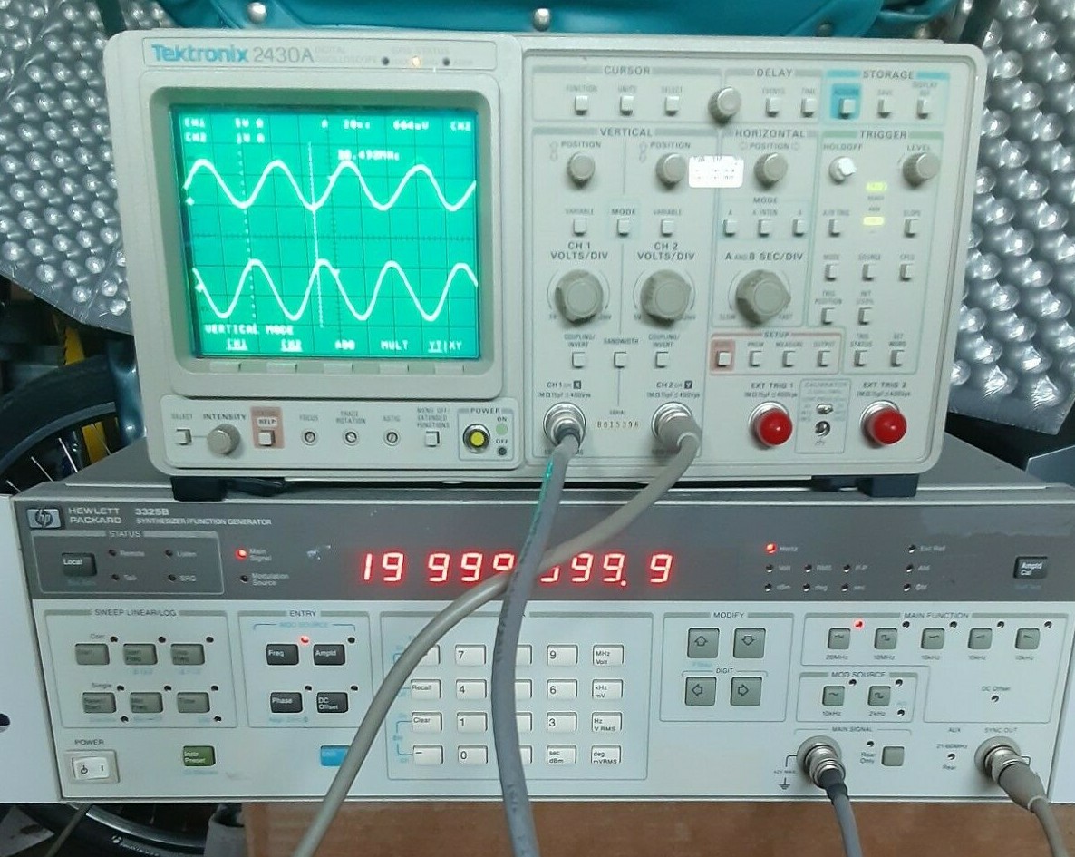 HP3325B 21MHz Synthesized Function Generator TESTED Sweep 1mV res. 60MHz max out