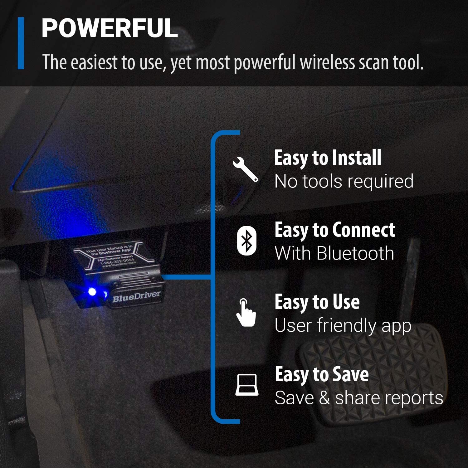 Bluetooth Pro OBD2 Scanner Iphone Android Vehicle Diagnostic Code Reader Tool