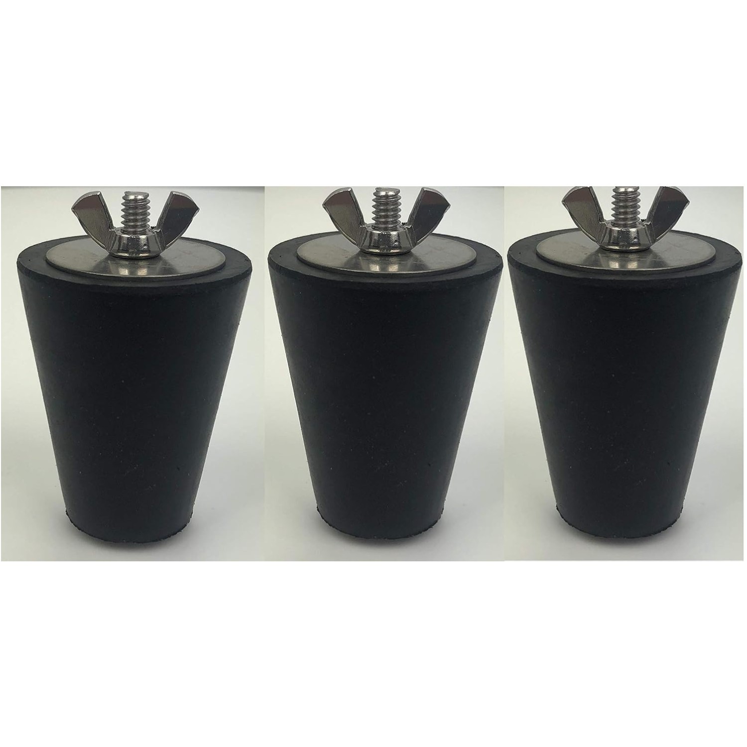 Commercial Quality Winter Plug 1 1/4'' to 2'' Rubber Tapered Plug - 3 Pack
