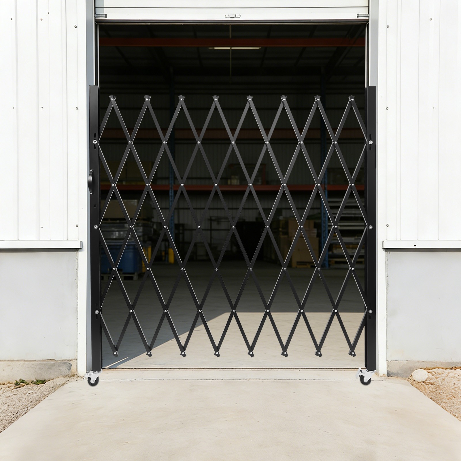 Single Folding Security Gate Rolling Barricade Gate Accordion Security Gate