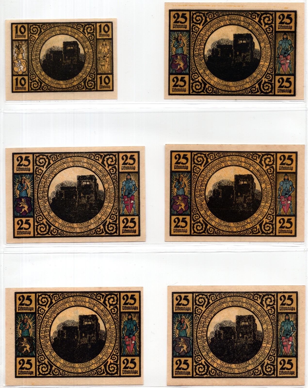 1921 Germany Lobeda Notgeld 15 Note Set (2281)