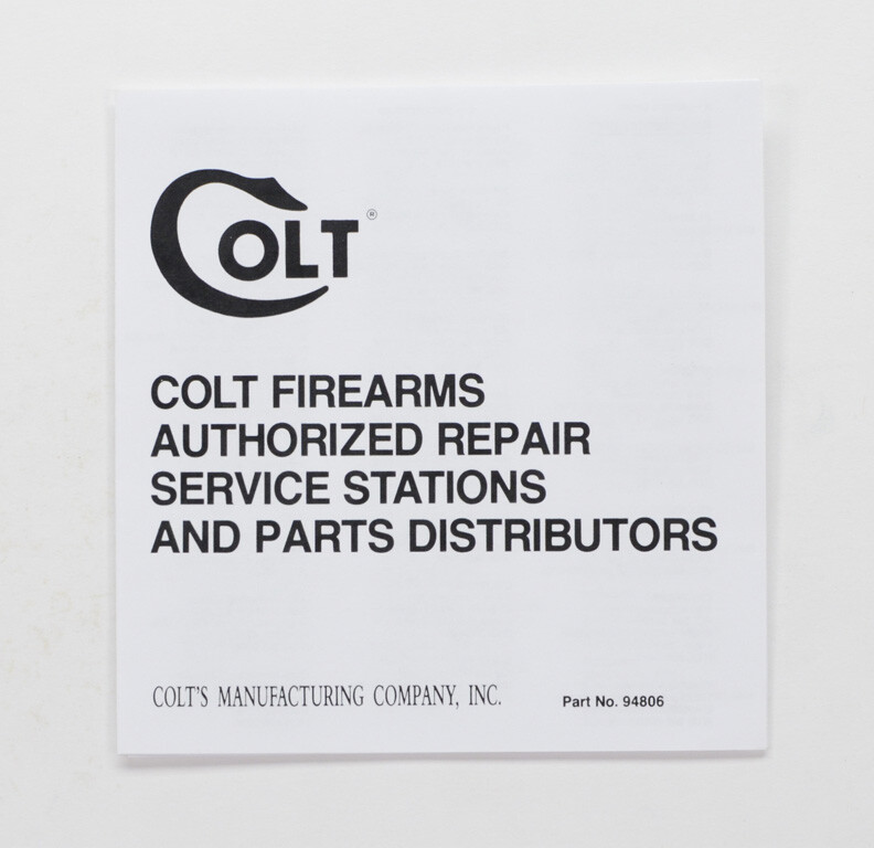 Colt Python Box, OEM Case 2003 Manual, And More!