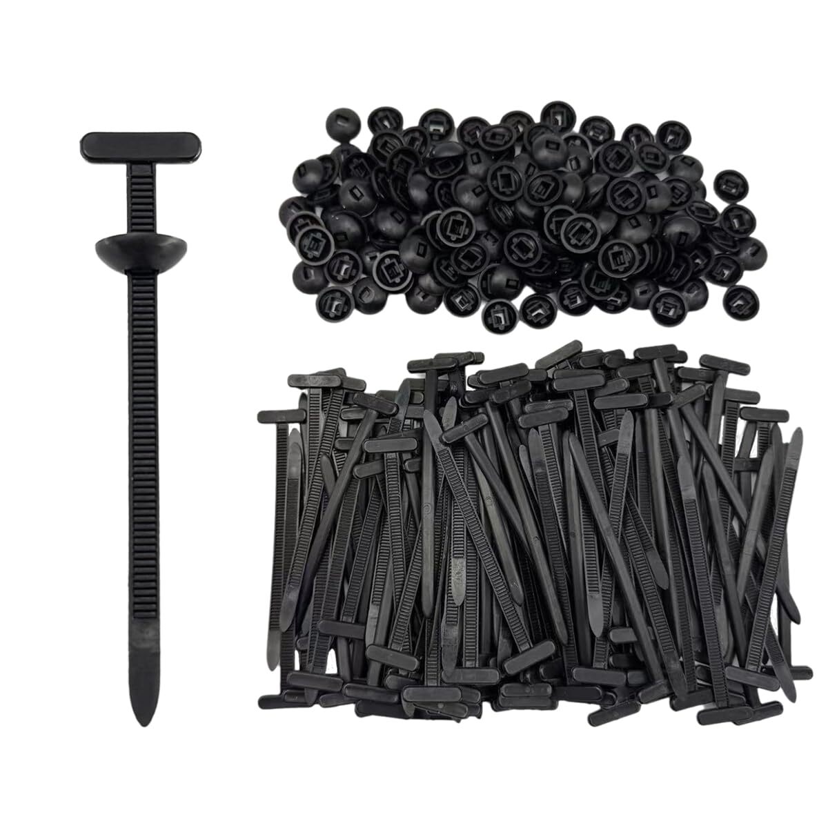 145Pcs Nylon Universal Cable Tie Buckle for Car Automotive Zipper Clips Heavy